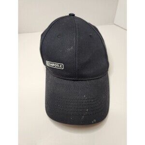 Chipotle Hat Cap Strap Back Black Logo Adjustable Restaurant Employee Crew